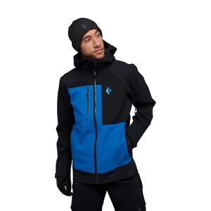 Black Diamond Recon Stretch PRO Shell Jacket Parka Black Kingfisher Blue Mens M.